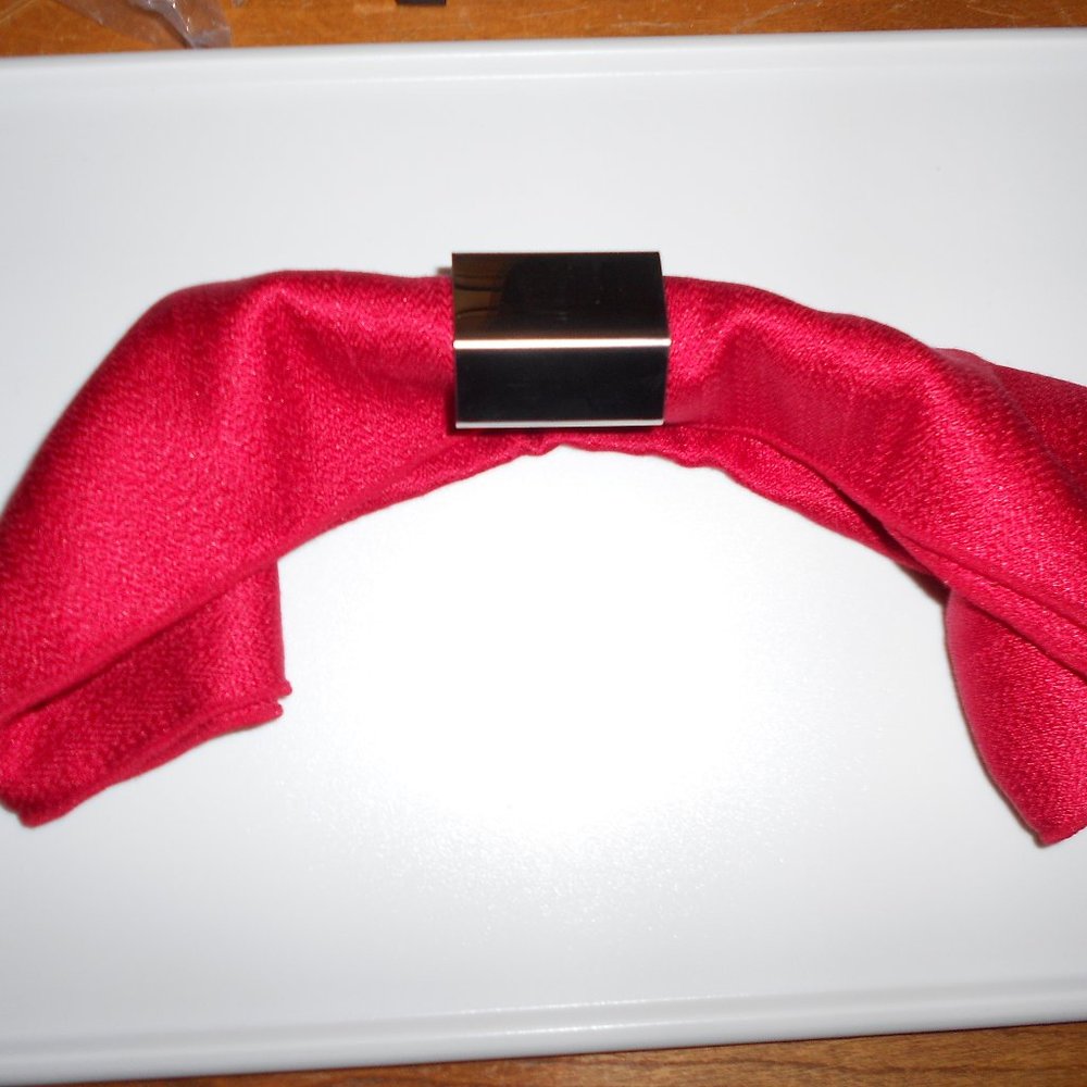 4  ALESSI Napkin Rings made for Delta Airlines new